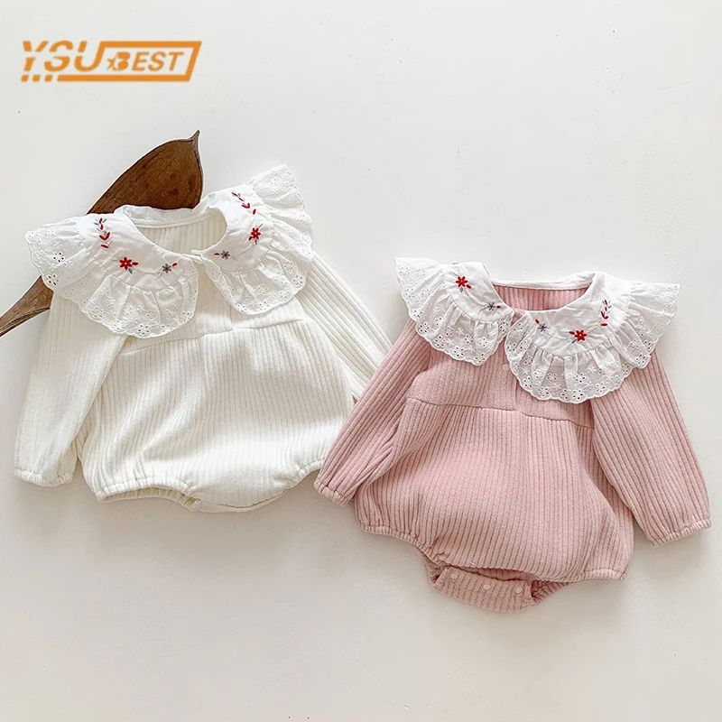 

Демисезонные детские комбинезоны с длинным рукавом и вышивкой