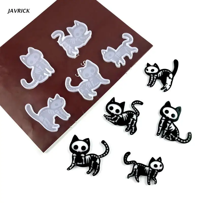 

1Pc/5Pcs DIY Five Syles Kitten Keychain Silicone Epoxy Molds DIY Ornaments Pendant Crafting Mould for Valentine Gift