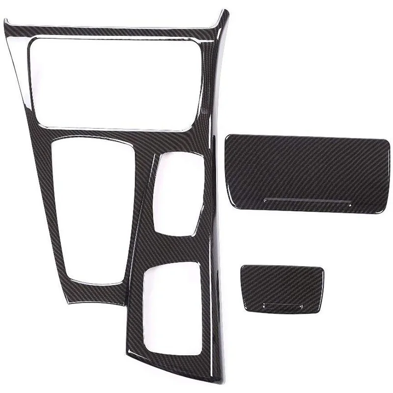 

Car Styling Carbon Fiber Multimedia Gear Armrest Box Panel Cover Sticker Trim For BMW 5 Series F10 F18 Interior Auto Accessories