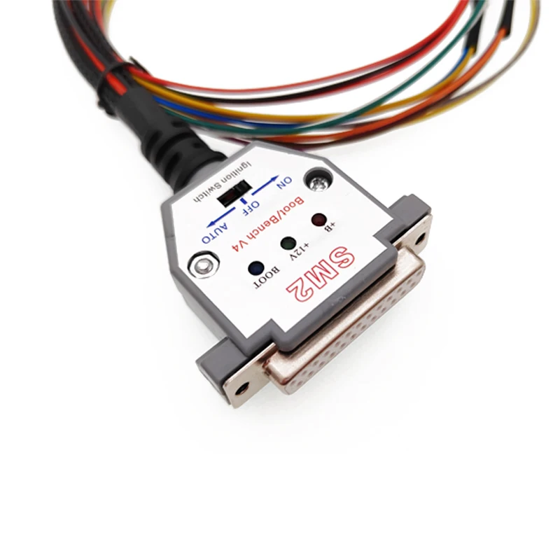 Фото Лучший 3-светодиодный кабель для загрузки DB25 ECU Bench Pinout для SM2 PRO J2534 VCI Read and Write ECU BOOT GND KLINE CAN-L CAN-H №3