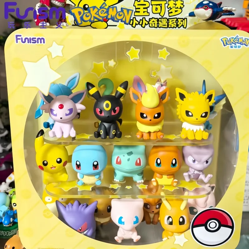 Фото Новая оригинальная мини-фигурка Funism Pokémon Little Adventure 3.0 Dragonite Gengar, декоративный предмет, аниме-мерч, подарок №1
