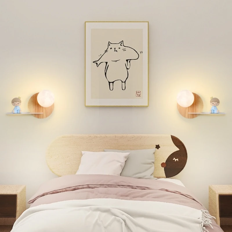 Скандинавский светодиодный настенный светильник современный креативный абажур