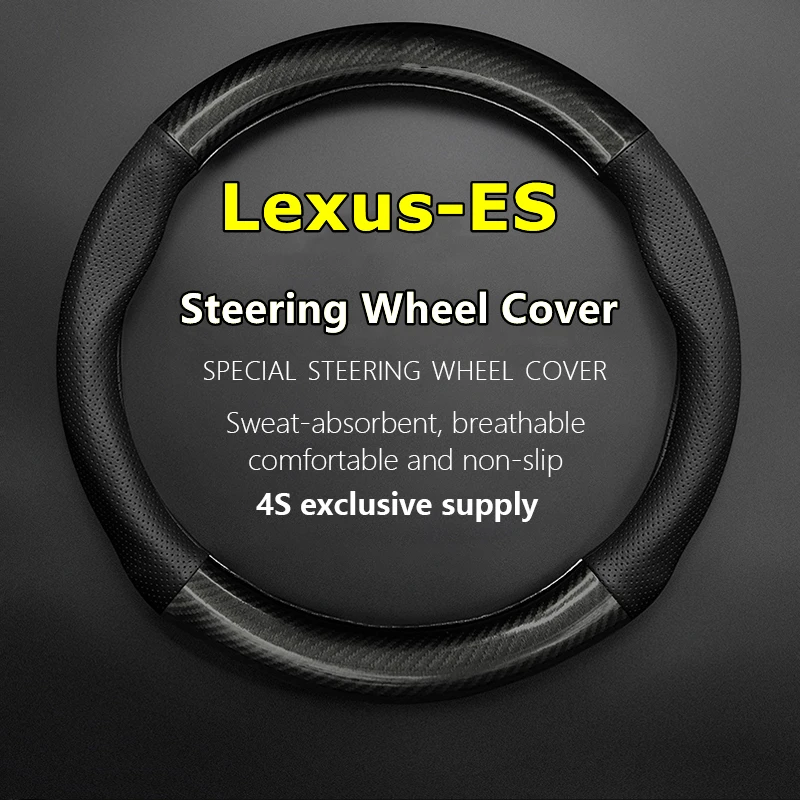 

Carbon Fiber For Lexus ES Steering Wheel Cover Genuine Leather Carbon Fit ES250 300h ES350 ES200 ES260 2014 2015 2016 2017 2018