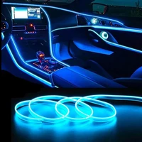 1m2m3m5m car interior lighting decorative lamp el wiring neon strip auto diy flexible ambient light usb party atmosphere lamp