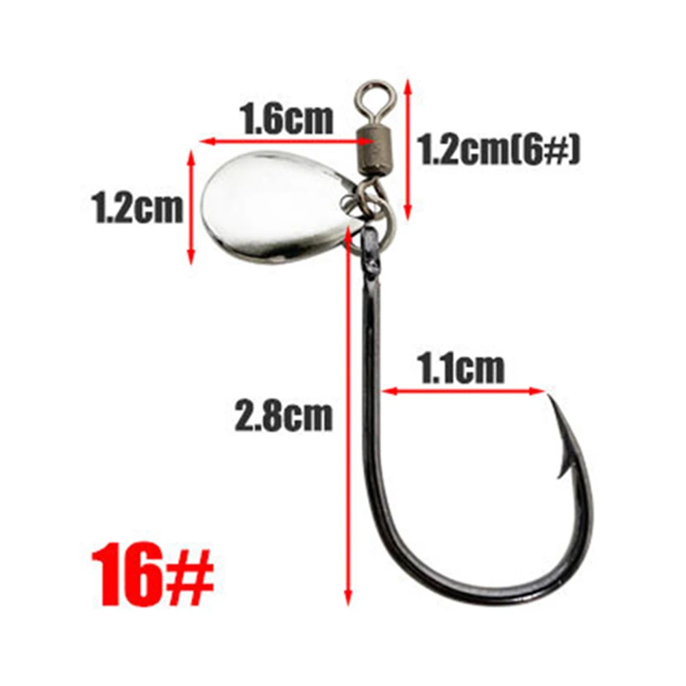 

High Quality Hot Sale Fish Hook Fishing Gear Part Practical Silvery 1pc Metal Quality Material Rotating Sequins