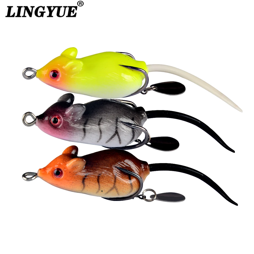 Новинка, Мягкая приманка для мыши с 3d-глазами, 5 см/9,5 г, искусственные приманки для ловли окуня, 6 цветов на выбор, 1 шт.