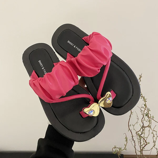 

Шлепанцы женские резиновые, роскошные сандалии, дизайнерская пляжная обувь на плоской подошве, в римском стиле, средний размер, лето 2023