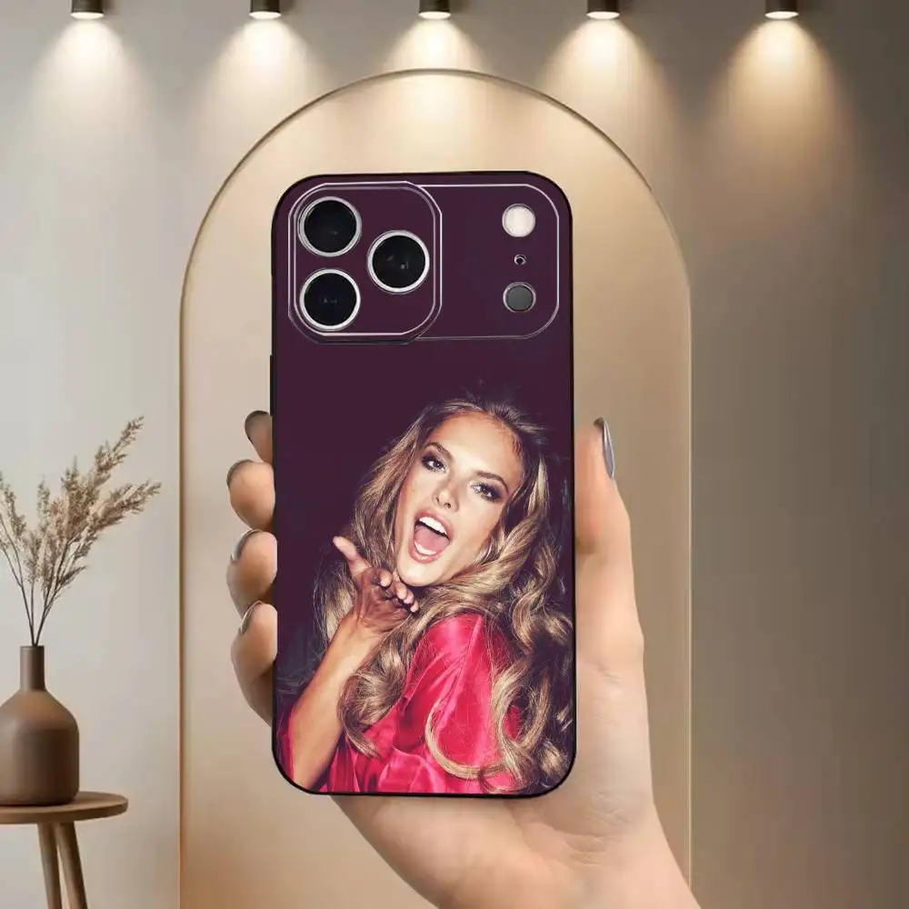 Чехол для телефона Supermode AA A-Alessandra Ambrosio, мягкий, черный, для iPhone 16, 17, 15, 14, 13, 12, 11, X, XR, Plus, Pro, Max, Plus (art.: 3920dc7b3140f) - 3920dc7b3140f