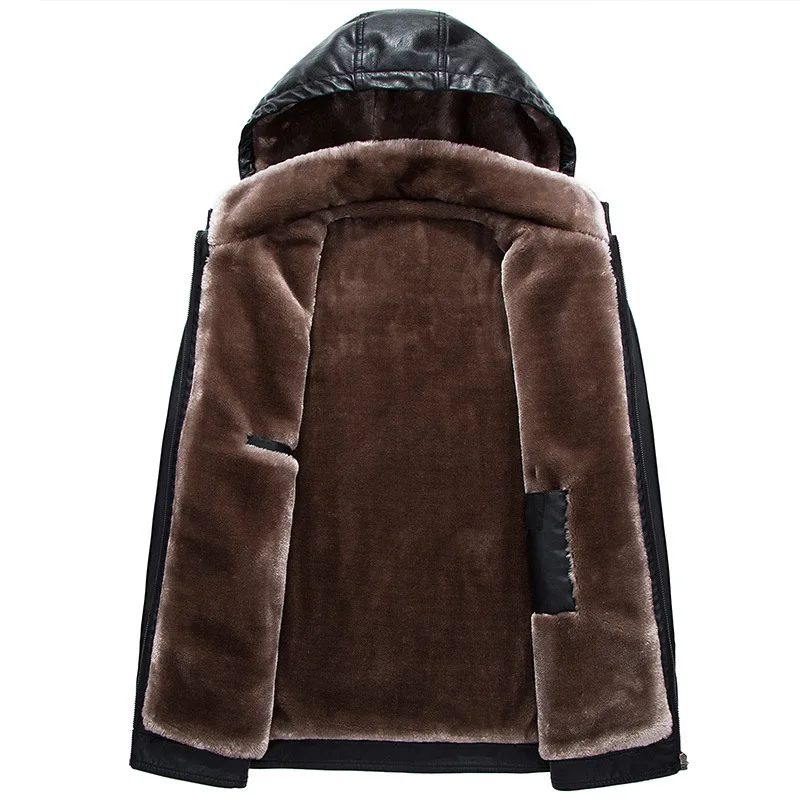 Мужская куртка с капюшоном MaiDangDi Новая Стильная утепленная бархатная из