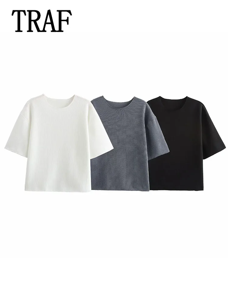 Женская одежда TRAF женский комплект из 2 предметов новый модный топ с короткими