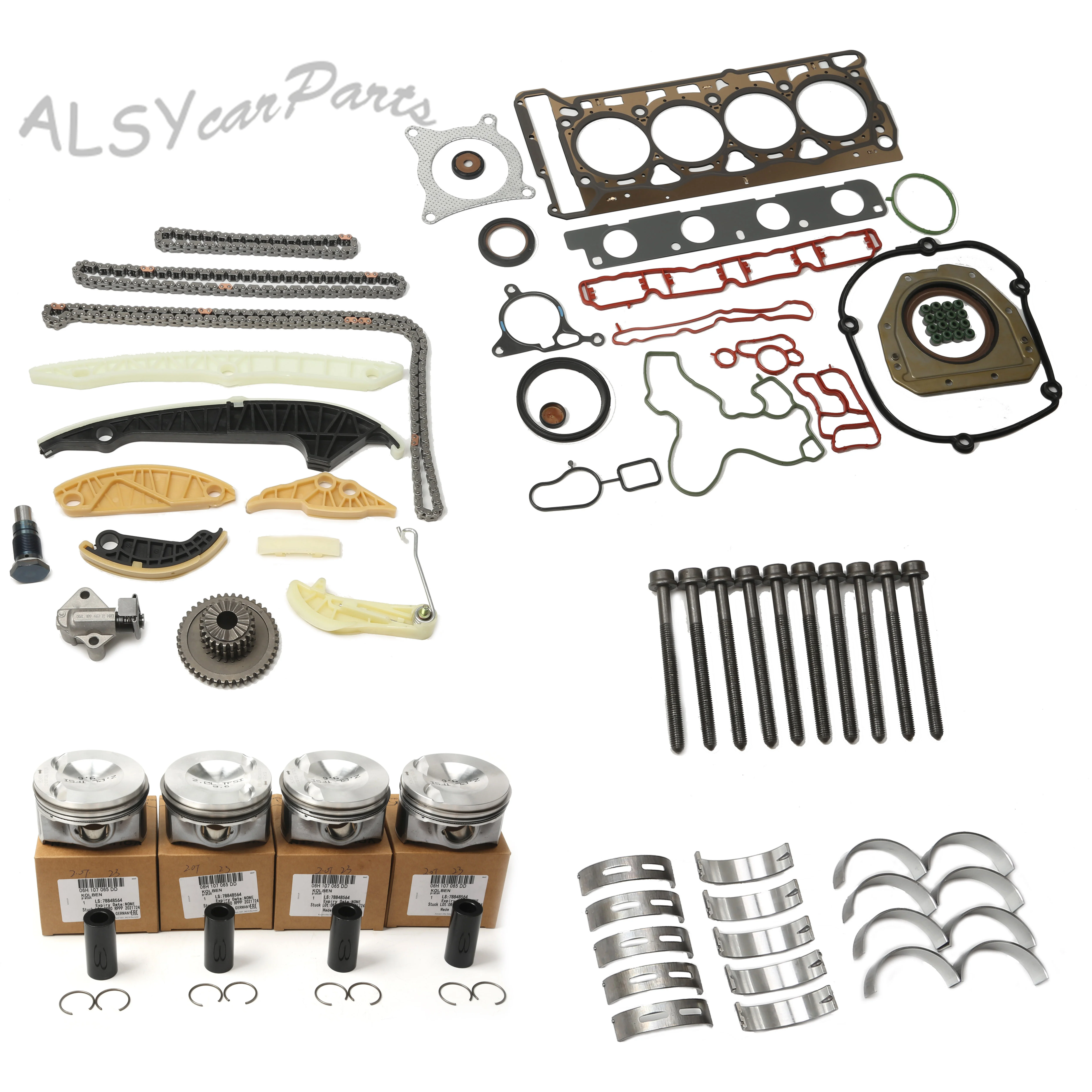 

New 06H 107 065 DD 2.0T Engine Overhaul Package Rebuilding Kit 23mm Pin For Audi A4 A5 Q5 TT VW Passat CC Scirocco Eos Skoda