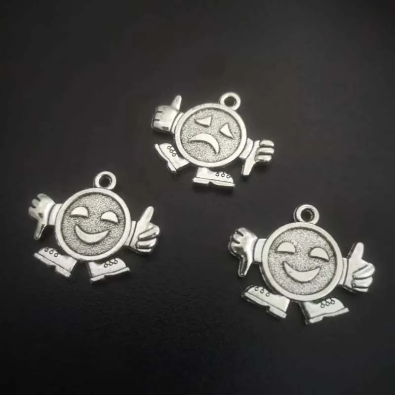 Подвеска из сплава, Посеребренная, 19 х23 мм, 25 шт./лот