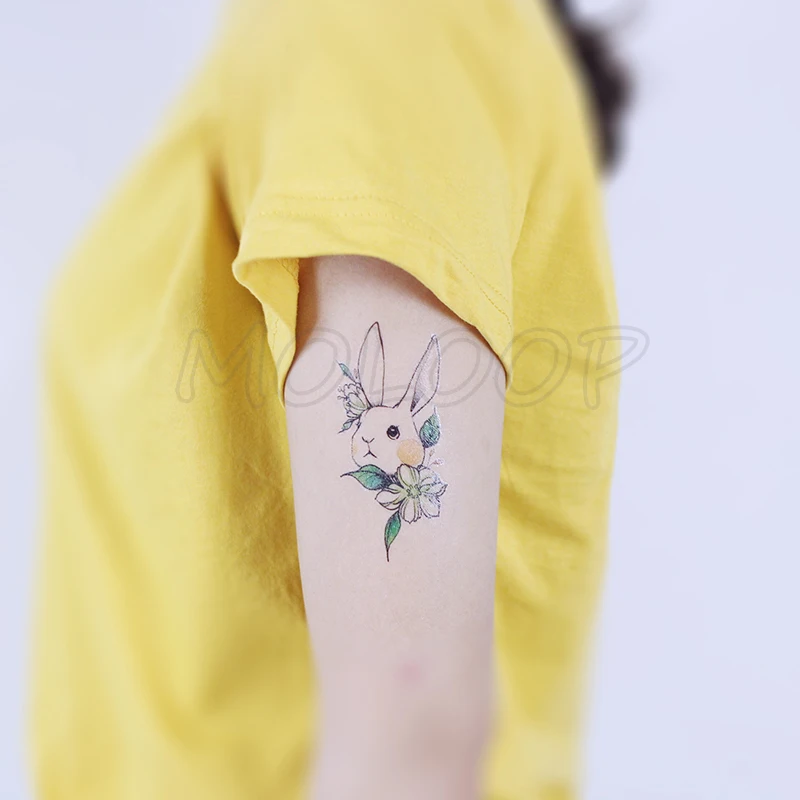 

Waterproof Tattoo Sticker Flamingo bird Element Small animal Water Transfer Temporary Fake Body Art tatoo for kid girl boy