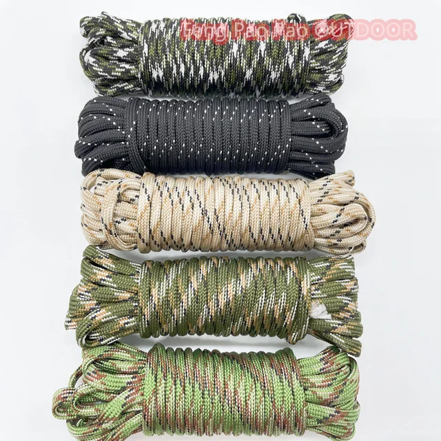 5 Meters Dia.4mm 7 Stand Cores Parachute Cord Lanyard Outdoor Camping Rope Climbing Hiking Survival Equipment Tent Accessories 4