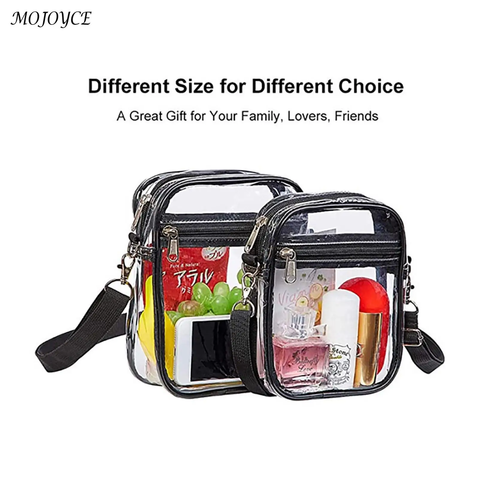 

PVC Shoulder Bag, Crossbody Bag with Adjustable Nylon Strap Cosmetic Organizer Waterproof Transparent Wallet Handbag For Outdoor