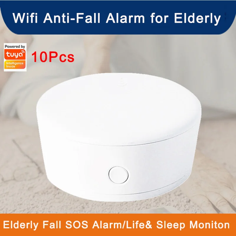 

10Pcs Tuya Smart Human Fall Alarm Sensor For Elderly 2.4G Wireless Life Detector Sleep Monitor Body Human Sensor Smart Home Kit