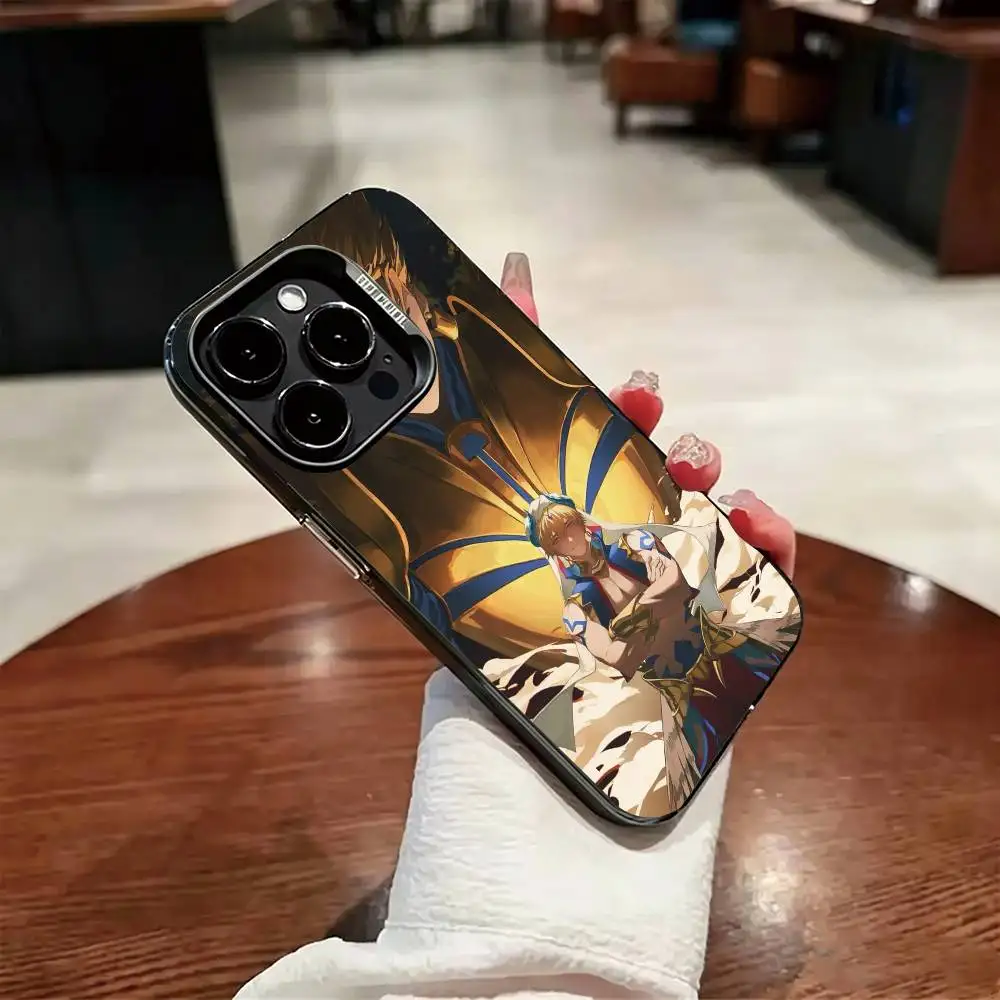Чехол для телефона Fate GO Game Anime Gilgamesh для iPhone 17, 16, 15, 14, 13, 12, 11 Plus, Pro Max, XS, цветной, с серебряным покрытием внутри (art.: 3920dc7bbff57) - 3920dc7bbff57