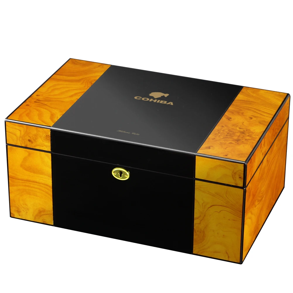 Хьюмидор для сигар COHIBA Box Глянцевая фотография искусственная кожа подходит 80-100 |