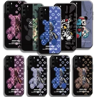 Luxury Trend Fashion Bear Phone Case For Huawei P50 P40 P30 P20 Pro Lite Case For Huawei Smart 2021 Soft Coque Back