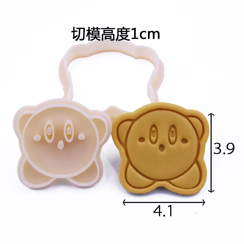 Розовая кавайная мультяшная силиконовая форма для печенья со звездами Kirby аниме