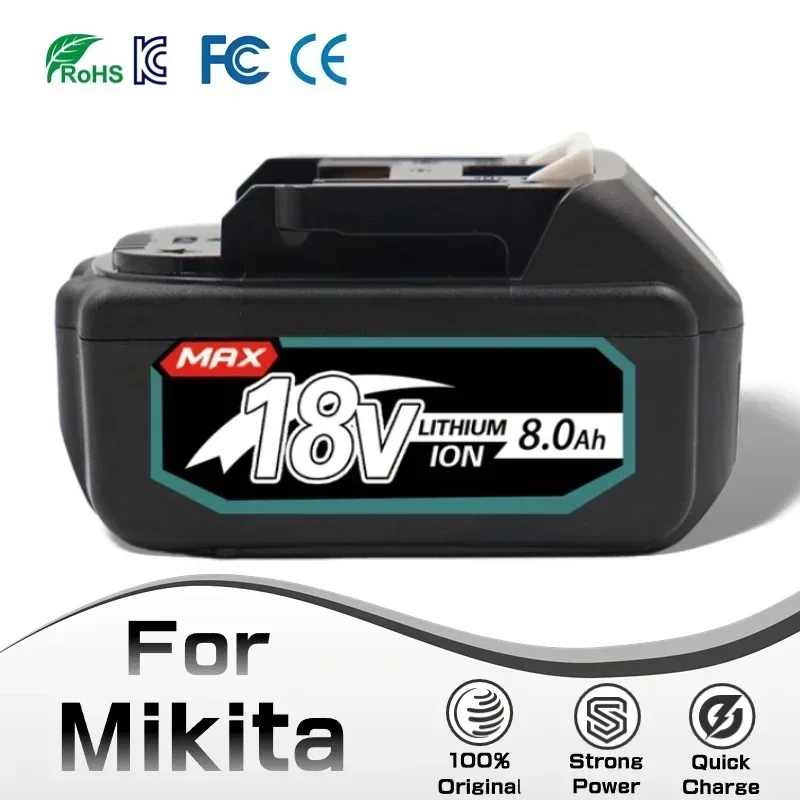 

Makita 18V Tool Rechargeable Battery BL1860 B 18V 6.0AH Backup Battery for Makita 18V BL1860 BL1840 BL1850 with DC18RF Charging