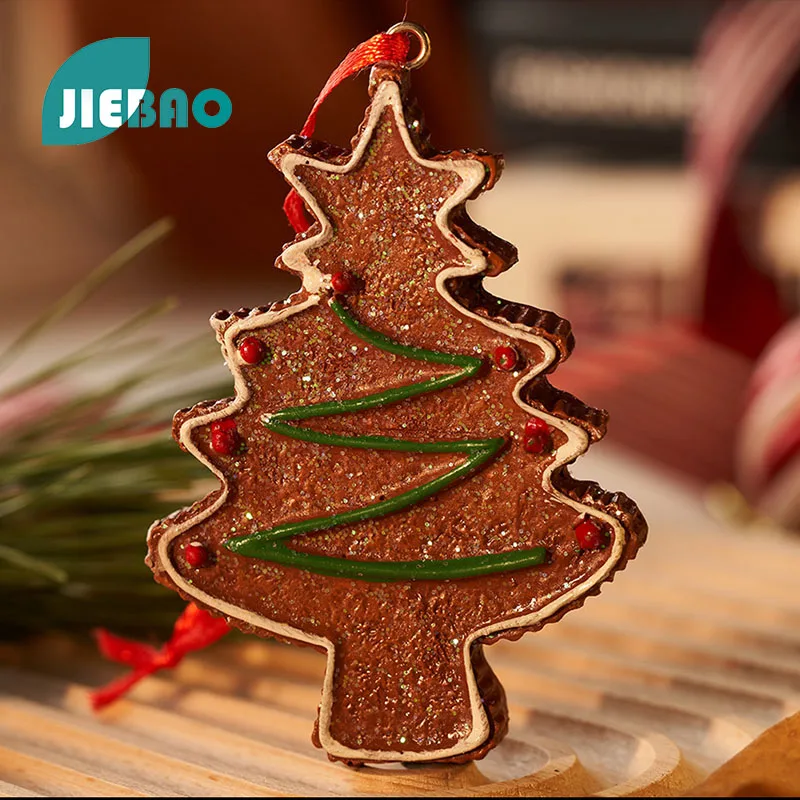 

Статуя из смолы, рождественская подвеска в виде пряника, скандинавские абстрактные украшения для фигурок для оформления интерьера