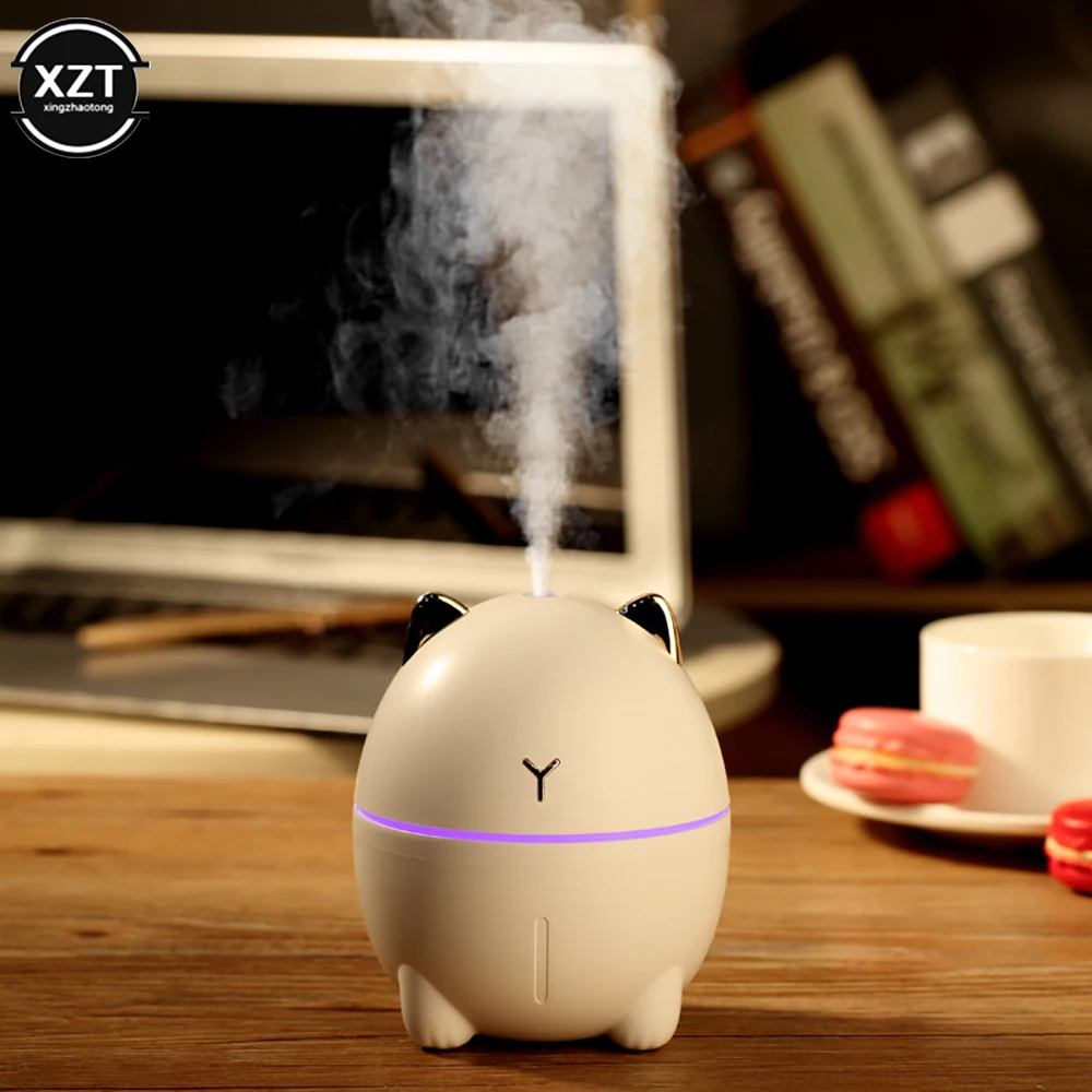 

200ml Mini Cat USB Atomizer Humidifier with LED Silent Lamp Air Fragrance Purification Spray Home Offices Bedroom Atomizer Tools