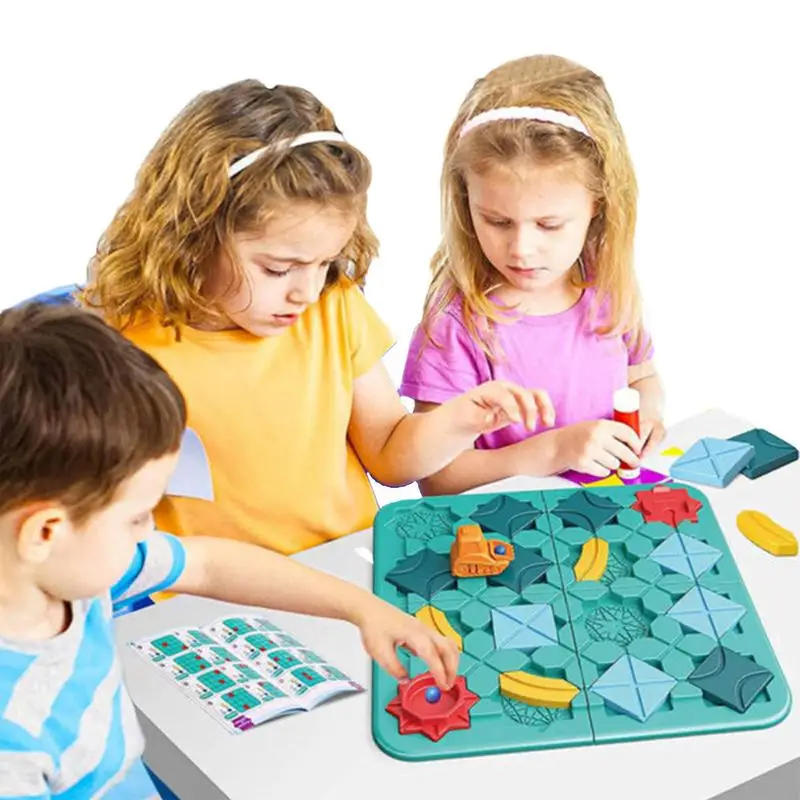 

Logical Road Builder Games Educational Smart Logic Board Game For Kids Ages 4-8 4 Levels 100 Skill Building Challenges Toys