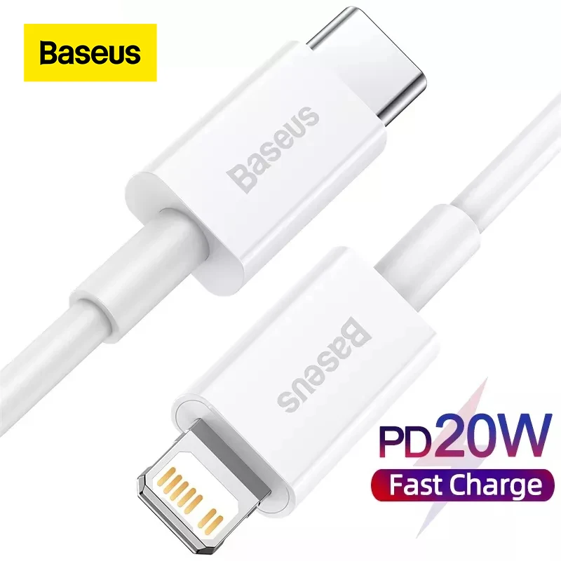 

Baseus USB C Cable for iPhone 12 12 Pro Max Data Charging USB Cable PD 20W Fast Charge Cable for iPhone 11Pro Type C Wire Code