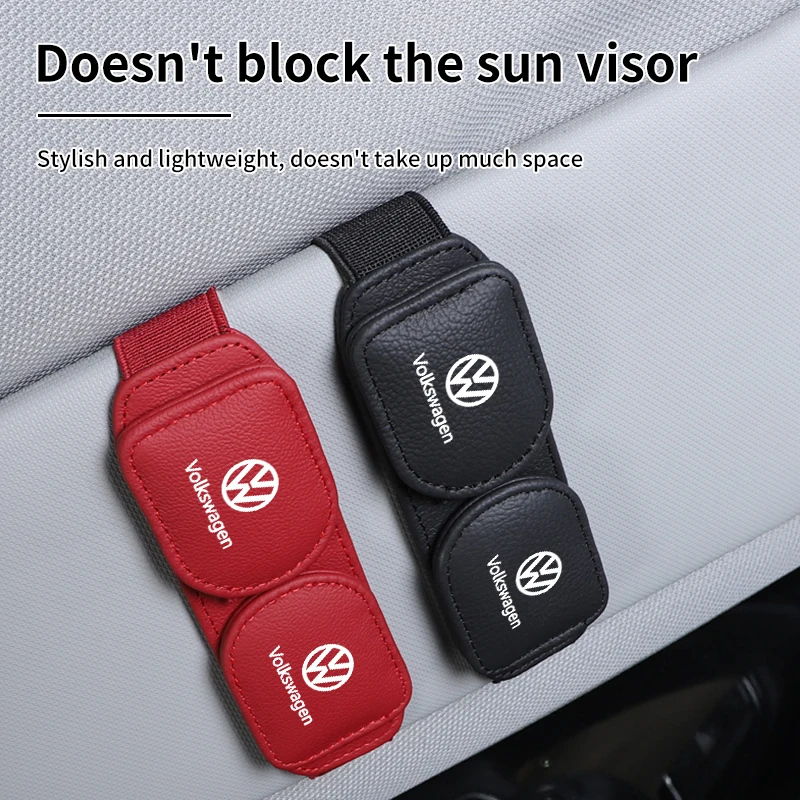 Автомобильный зажим для очков на липучке VW Tiguan CC Jetta Polo Golf Passat Scirocco T-ROC Touareg