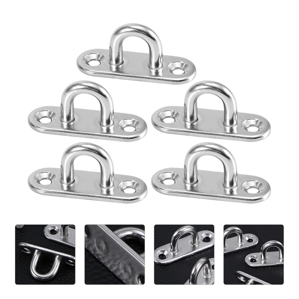 

Hook Hooks Eye Plate Heavy Oblong Duty Steel Stainless Pad Mount Wall U Boat Ceiling Hanger Ring Garage Hammock D Design Shape