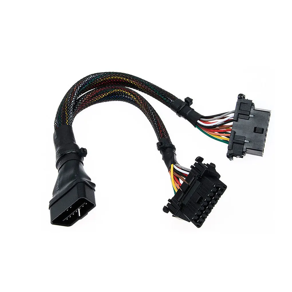 

OBDII Male to Female Y Splitter 16pins Extension Cable Convertor Adapter Lightweight Auto Car Diagnostic Tool Scanner