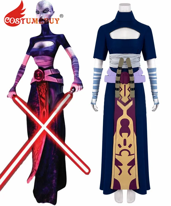 Movie Asajj Ventress Cosplay Costume Adult Women Dress Halloween Costume Outfits