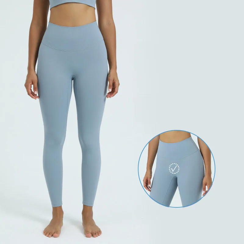 

Luluwomen Fitness No Front Seam Naked Women Align Leggings Solid Yoga Tight Pant Female Clothing Gym Sportswear Free Shipping
