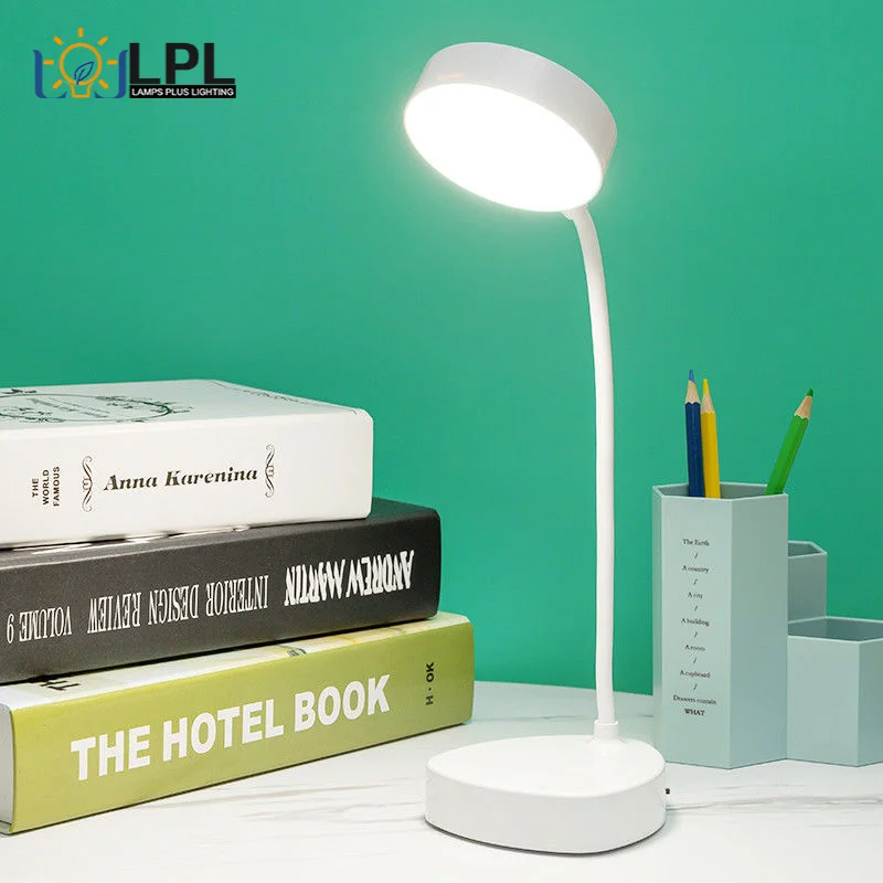

LED Three Speed Touch Dimming Reading Lamp USB Charging Plug-in White Warm Eye Protection Student Table Light Office Lamp Led