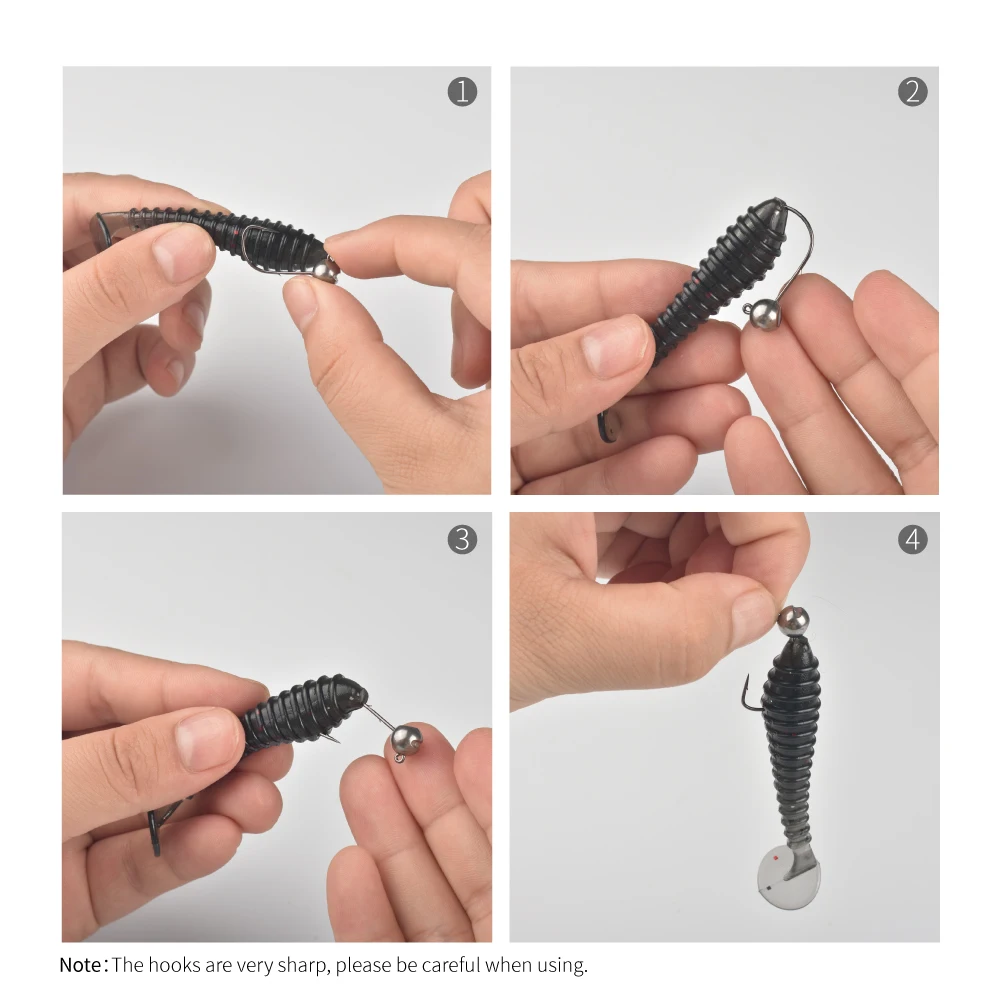 MUUNN 20PCS  1g/1.5g/2g/2.5g/3g Tungsten Jig Head Rockfish Lure MANTIS AJING Soft  Fishing Ajing Hooks Double barbs Hook For