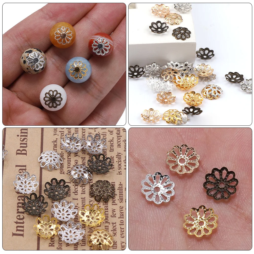 600 шт. бусины для браслетов с пятью лепестками шапки ювелирных изделий прочный