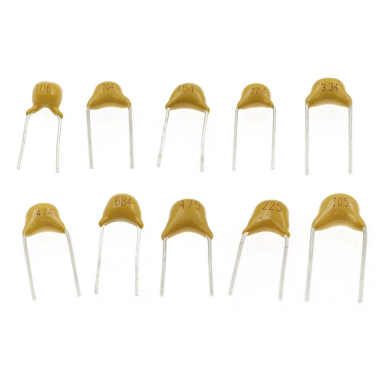 

500Pcs/Box 10Values X50pcs (0.1Uf - 10Uf) Monolithic Ceramic Capacitors Assorted Kit With Storage Box