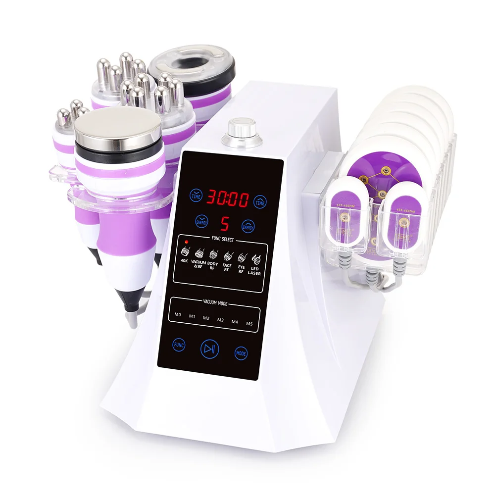 

6 In 1 40k Cavitation slimming machine Vacuum Cavitation System Body Shaping LIPO Laser Slimming Machine