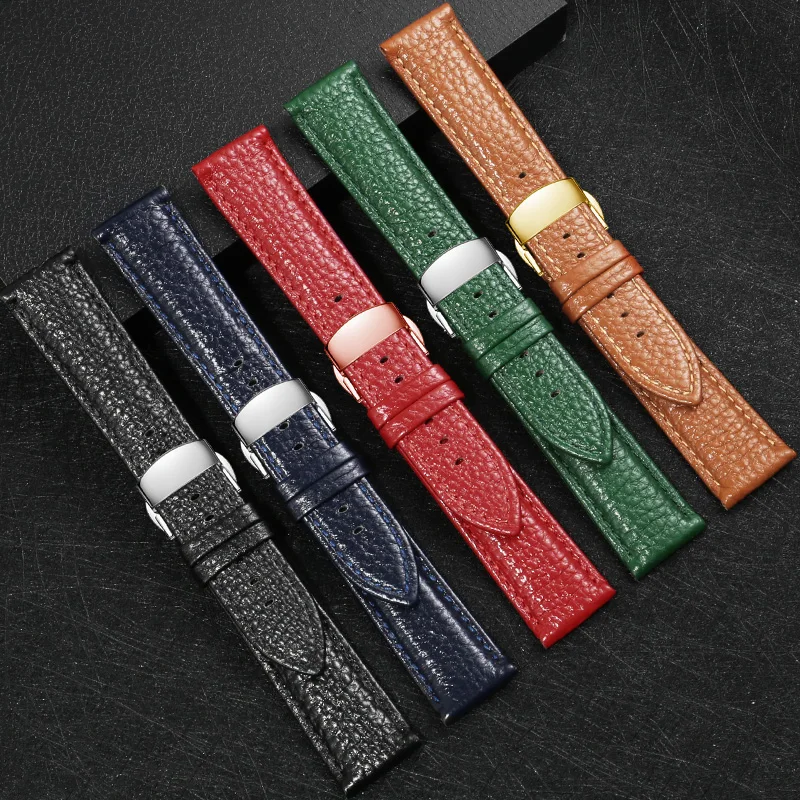 General Replacement Strap 12/13/14/15/16/17/18/19/20/21/22/23/24 mm Men And Women Leather Watchband