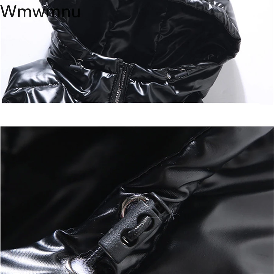 

Casual Waterproof Down Cotton Lightweight Vests Jacekts Korean Warm 4xl Wasitcoats Winter Hooded Glossy Sleeveless Parkas Women