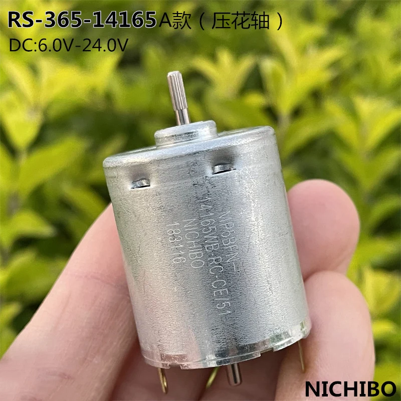 

RS-365 Dual Shaft Mini 28mm Electric Motor DC6V 12V 18V 24V 10600RPM Micro Carbon Brush Engine DIY Sweeper Robot Hobby Toy Model