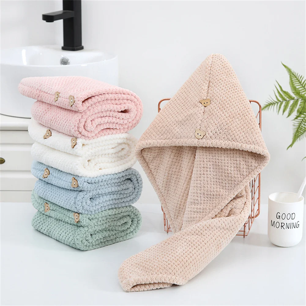 Шапочка Boluoge для сухих волос женщин новинка 2024 утолщенная супервпитывающая