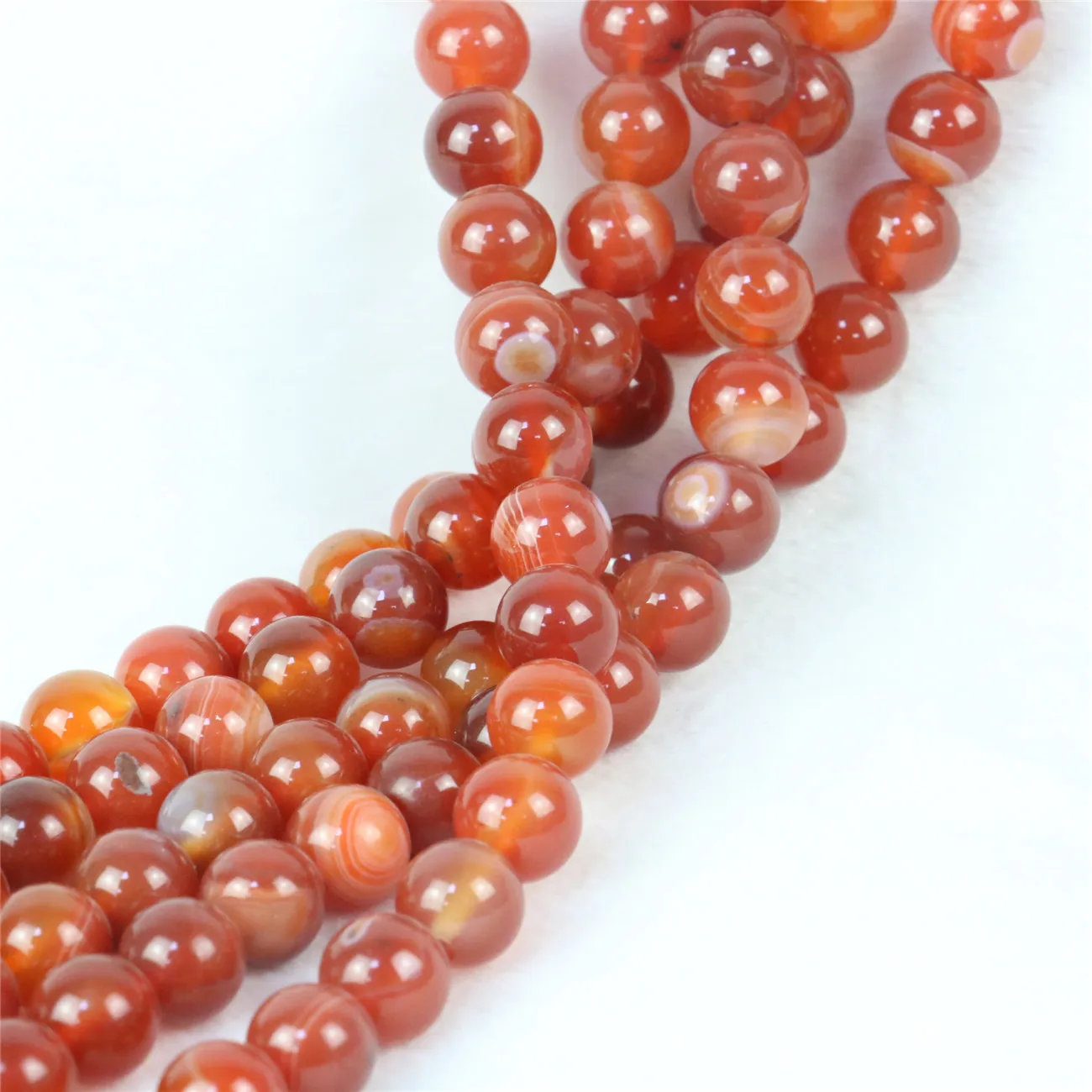 

10mm Round Red Stripe Agates Onyx Loose Beads Natural Stone Women Girls Accessories Parts DIY Hand Made Fashion Jewelry Design