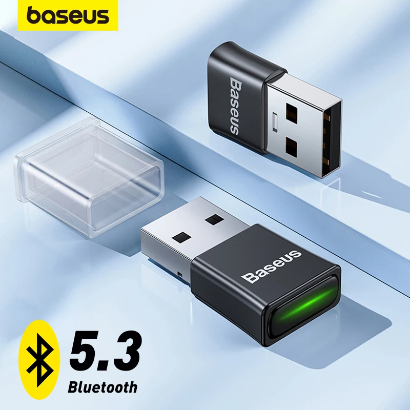 Baseus USB Bluetooth Adapter Bluetooth 5.3 Dongle Adaptador for PC Laptop Wireless Speaker Audio Receiver USB Transmitter
