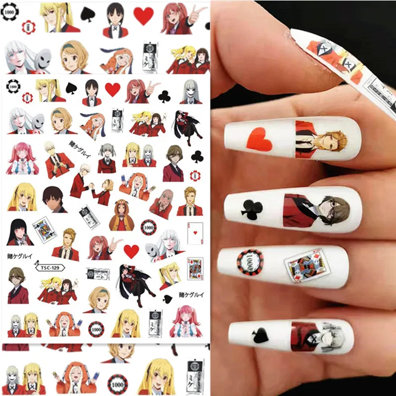 Новейшие японские аниме 3D наклейки на заднюю стенку наклейка слайдер штамповка