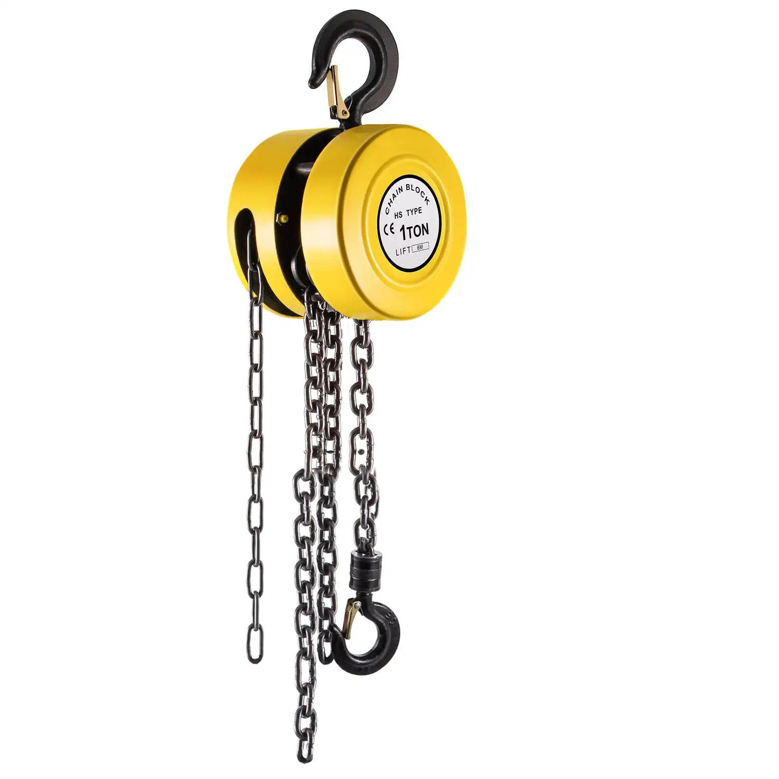 

BENTISM Chain Hoist Chain Block 1 T Capacity 20 FT Lift Steel Construction Yellow