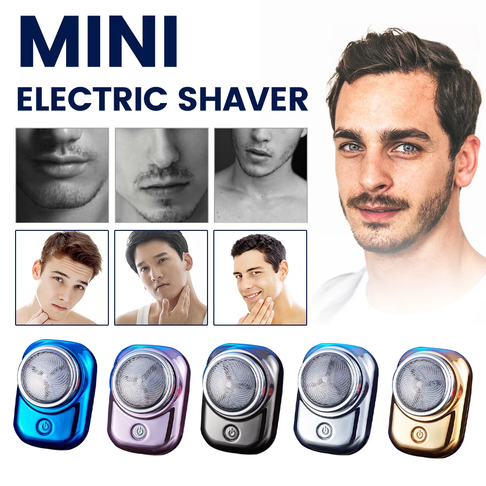 Electric Shaver Mini Portable Face Cordless Shavers Painless Small Size Machine Shaving For Men