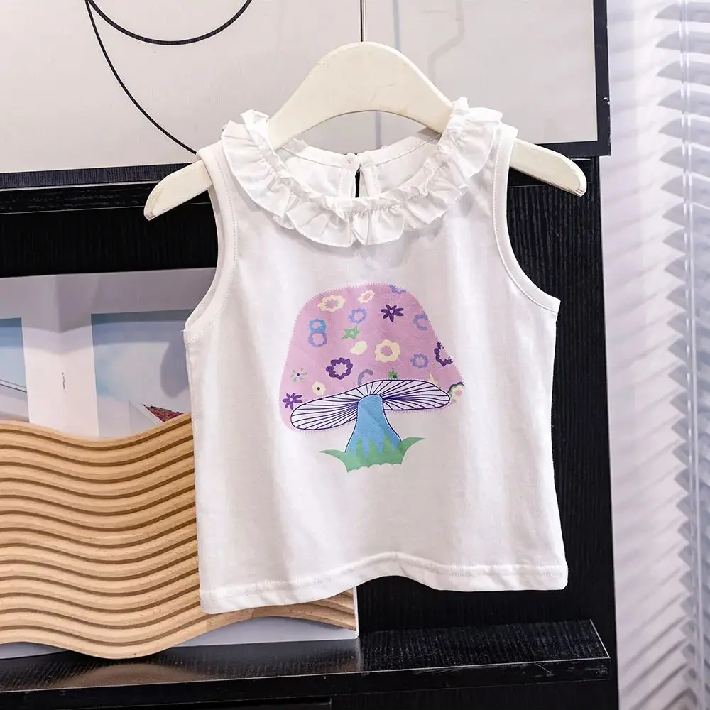 Футболка без рукавов и прямые брюки с цветочным принтом