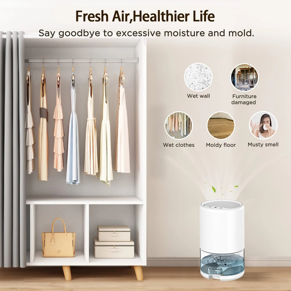 Переносной осушитель и очиститель воздуха премиум-класса 2 в 1 для дома комнаты